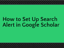 Setting Up Search Alert in Google Scholar