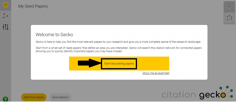 Citatio Gecko for identifying relevant academic papers using Literature discovery tool