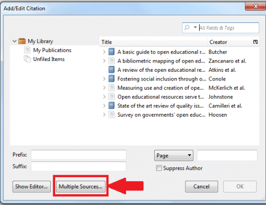 zotero how to insert a citation in word 2008