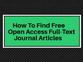 Finding Free Open Access journal articles