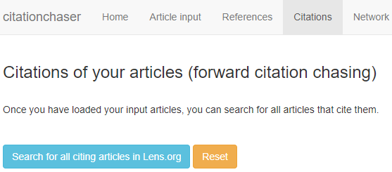 Forward Citation Tracing in academic searching using Citationchaser tool