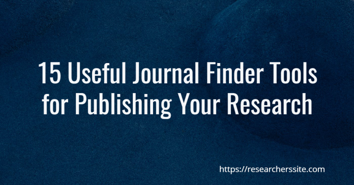 Journal Finder Tools