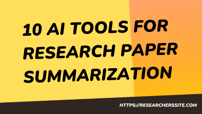 ai based research paper summarizer
